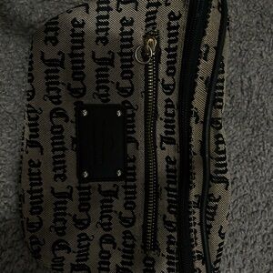 Vintage Juicy Couture Black and Cream Crossbody Bag